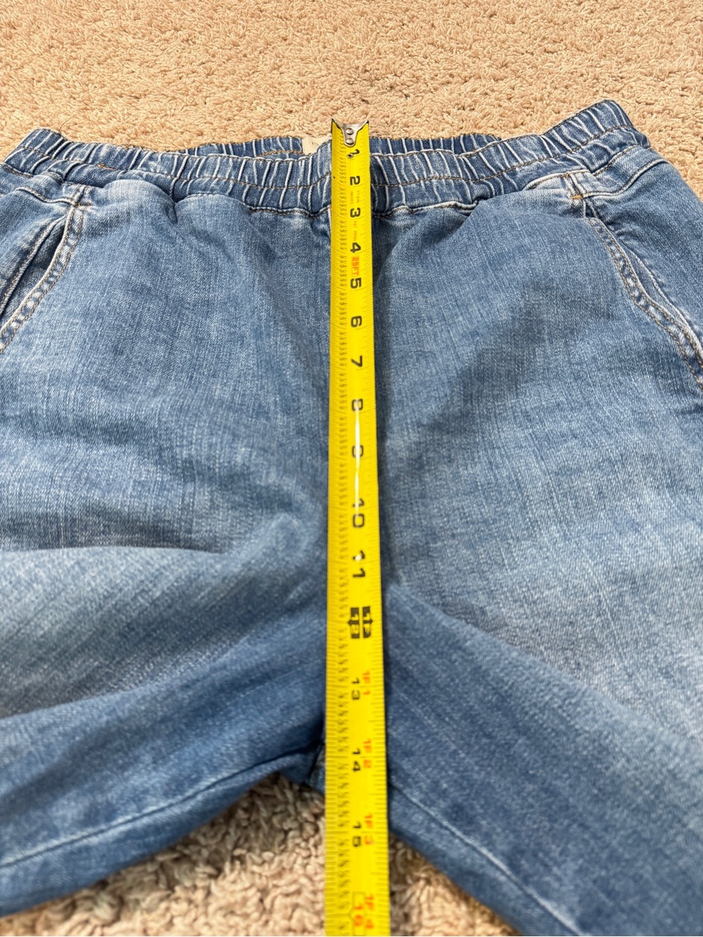 Pilcro Anthropologie The Izzie Relaxed Barrel Pull-On Elastic Waist Jeans Size L - Picture 12 of 15